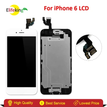 Elifeking 5pcs/ Lot For iphone 6 LCD Display Touch Screen with Digitizer Full Assembly with Frame + Camera & Home Button DHL