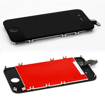 Black Touch Screen+LCD Display Digitizer + Glass Back Housing Cover + Home Button Replacement part For iPhone 4/4s &Screw Tools