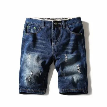 2017 Men Shorts Summer New Men Jeans blue Shorts Plus Size 40 Designers Shorts Ripped Jeans For Men Slim Jeans Shorts cholyl