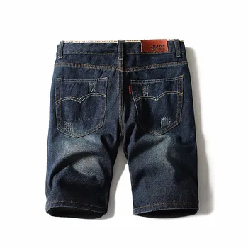 2017 Men Shorts Summer New Men Jeans blue Shorts Plus Size 40 Designers Shorts Ripped Jeans For Men Slim Jeans Shorts cholyl