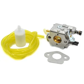 Carburetor Carbs with Gasket Fuel Oil Pipe Tube Filters fit Husqvarna 51 55 Chainsaw Parts Replaces 503283105 501770002