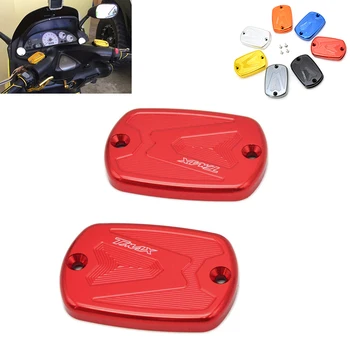 2 pieces Aluminum Motorcycle Front Brake Reservoir Fluid Tank Cap Modified Accessory for Yamaha TMax 530 2012-2016 500 2008-2011