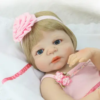 22 inches Lovely Angel Reborn Hair Boneca Girl Alive Accompany Sleep Jointed Bodies Brinquedo Menina Baby Reborn Girl