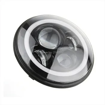 7INCH harley Daymaker LED Headlight with White/Amber Angel eyes Headlight Bulbs for Jeeps JK CJ Hummer H1 H2