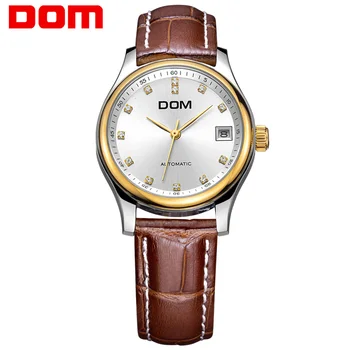 DOM mechanical woman watch top brand luxury waterproof stainless steel women watches crystal hombre G-95G-7M