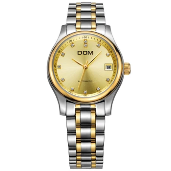 DOM mechanical woman watch top brand luxury waterproof stainless steel women watches crystal hombre G-95G-7M
