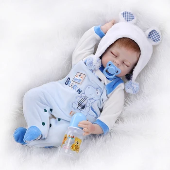 Newest 57cm Silicone Reborn Baby Dolls Boy For Adoption Realistic Alive Toddler Fairy Jointed Bodies Brinquedos Doll Reborn