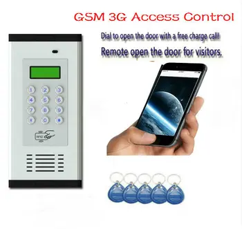 GSM 3G Wireless Audio Intercom Gate Door Opener Remote Control Door Entry Access Control System With RFID Card Keypad Door Lock