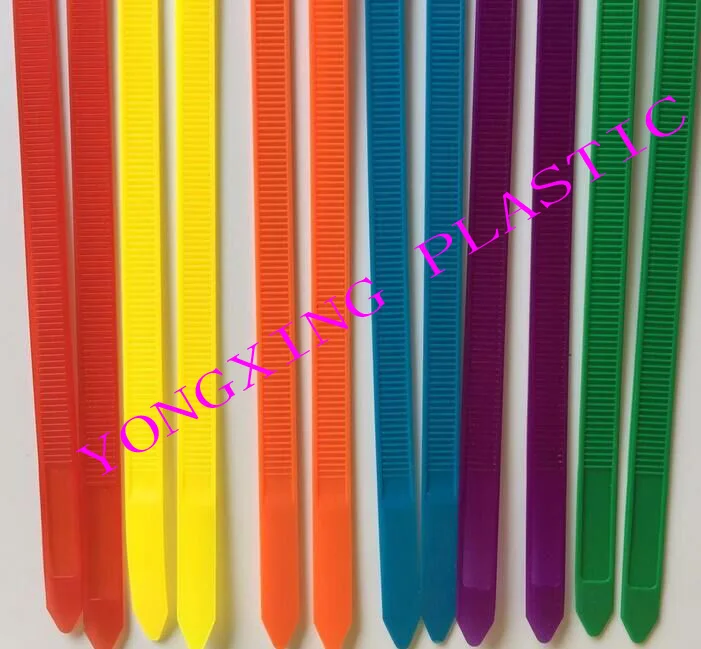 50Pcs/pack 8*250mm width 7.6mm colorful Factory Standard Self-locking Plastic Nylon Cable Ties,Wire Zip Tie