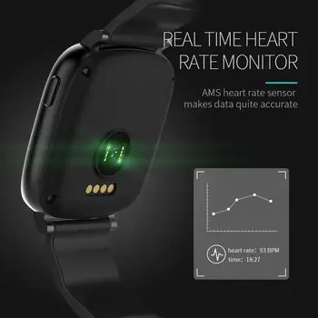 GIKUR L42A Smart Watch Dynamic Green Light Heart Rate Blood Pressure Monitor Pedometer Sleep Tracker IP65 Bluetooth BLE4.0 Watch