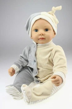 55cm reborn dolls/baby Simulation baby doll eyes will move to accompany sleep doll baby toys