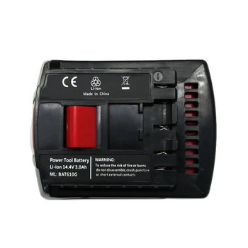 Eleoption Rechargeable battery 14.4V 3000mAh Li-ion Battery for Bosch BAT607 BAT607G BAT614 2 607 336 318 + 10.8V-18V Charger