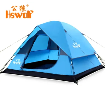 Tourist Tent Double Layer Tent 3-4 Person Tents Automatic Windproof Waterproof Outdoor Hiking Camping Hunting Picnic Tents New