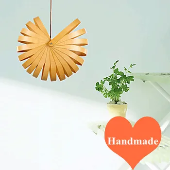 Countryside ceative Ply-Wood chips art Chandelier handmade E27 LED lamp indoor lighting for porch&stairs&cafe&corridor BT102-450