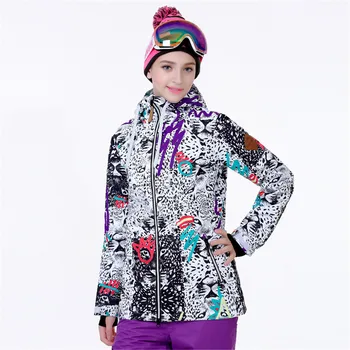Gsou Snow Brand 2017 Ski Jacket Women Snowboard Jackets Waterproof 10000 Winter Warmth -30 Degree Female Outdoor Sports Ski Coat