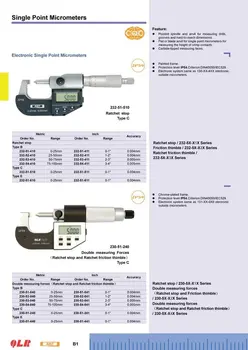 Scribed line Digital Single Point Micrometers.0-25mmElectronic blade micrometer. Type C