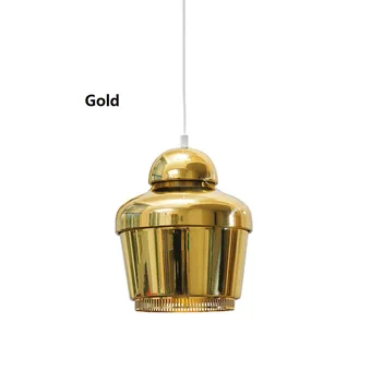 Modern Artek Pendant Lights For Kitchen Dining Room Metal Mini Gold Lamp Fixtures E27 110V 220V Home Lighting Lamparas 2016 New