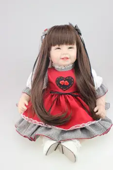 2016 22inch 55cm Silicone baby reborn dolls, Christmas dress up adora doll boneca Juguetes menina