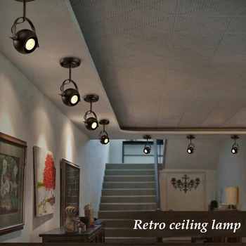 American style Industrial Retro Art Deco Led Ceiling lights,Modern Creative Ceiling lamp for Bar/Clothing store Lighting fixture