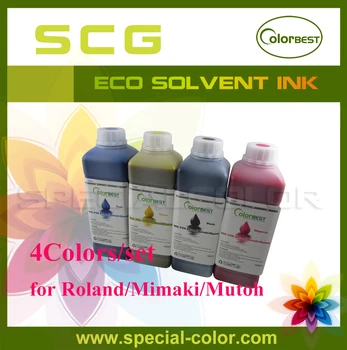 4colors/set 1000ml Universal Bottle Ink Eco Solvent Ink/Eco Max Ink for Roland/Mimaki/Mutoh