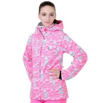 30 Degree Professional Women Ski Jacket Thicken Warmth Snowboard Jackets Breathable Waterproof Female Pink Winter Jacket
