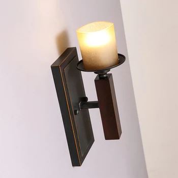 Led e14 Loft Iron Glass Candle LED Lamp LED Light Wall lamp Wall Light Wall Sconce For Bar Store Foyer Bedroom Corridor Lobby