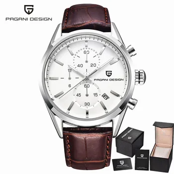PAGANI DESIGN Classic Men's Watches New Fashion Casual Leather Strap And Stainless Steel Bracelet quartz watch relogio masculino