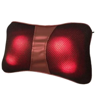 2 in 1 home car use electric infrared neck traction shiatsu massager pillow shoulder pain relief anti stress massage relax