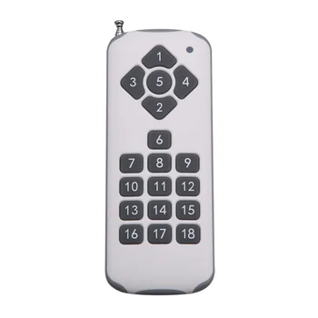 DC12V 18CH Relay Remote Switch 2* Receiver 18 Button Remote 1*Transmitter Contact RX TX ASK Light Lamp Smart Home Wireless