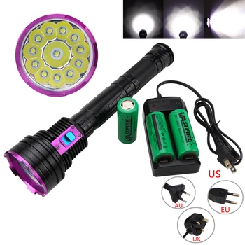 VastFire 30000LM 12X XM-L T6 LED Diving Diver Flashlight Hunting Light with 3x26650 Battery + Charger