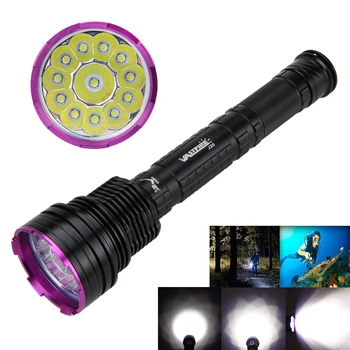 VastFire 30000LM 12X XM-L T6 LED Diving Diver Flashlight Hunting Light with 3x26650 Battery + Charger