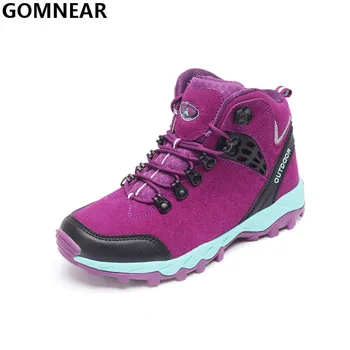 GOMNEAR Women's Popular Hiking Boots Breathable Outdoor Tourism Trekking Mountain Hiking Shoes Antiskid Climbing Athletic Shoes