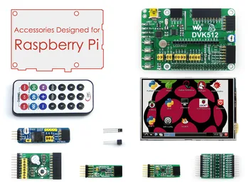 Module Accessories Pack for Raspberry Pi Model A+/B+/2 B/3 B = 3.5inch RPi LCD + DVK512 Expansion Development Board+ modules