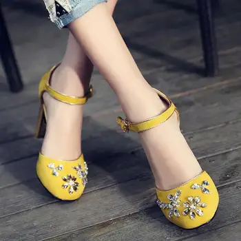 New fashion large size brand shoes round toe party wedding extreme high heel women pumps sweet sandals sexy office lady shoes 99