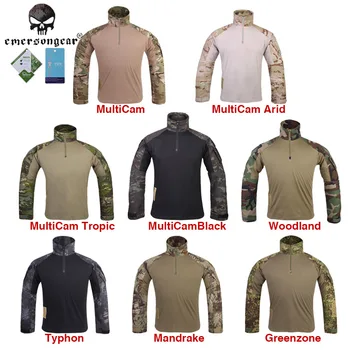 Emersongear G3 Combat Shirt Military Army Airsoft Tactical Emerson Military Camouflage T-shirt Mulitcam Tropic EM9280 MCTP