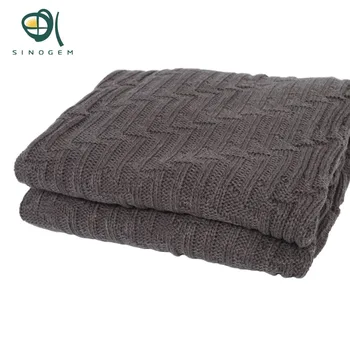 2016 New Gray Spring Autumn Knitted Blanket Adult Blanket Airconditioned Room Sofa Blanket Solid Blanket Acrylic