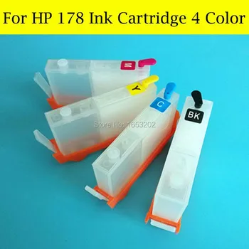 4 Color/Set 178 Ink Cartridge For HP Photosmart 5510 5515 6510 7510 B109A B109N B110A Printer With HP178 ARC Chip