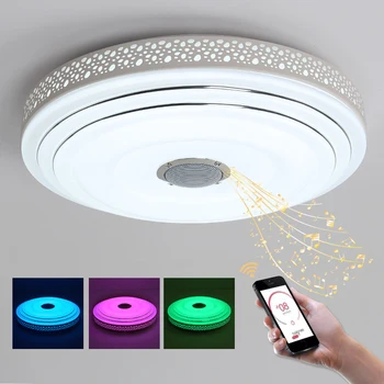 RGB Music Modern LED Wall-Mounted Chandeliers With Bluetooth Control Color Changing Lamp LED Chandelier For Living Room