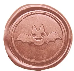 Vintage Cute Bat Flying Custom Picture Logo Luxury Wax Seal Sealing Stamp Brass Peacock Metal Handle Gift Set
