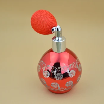 BP-11 1PcsExquisite 60ml Airbag Glass Perfume Bottle And Spray, Perfume Container, air Bag, UV, Laser Carving, 6 Colors Optional