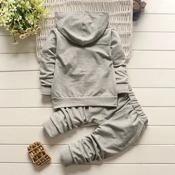 Baby Boy Kid Autumn Winter 2017 Children Clothing 2pcs Sets Hooded Coat+pants Letter Suit Fall Cotton Sport Tracksuit Outdoor