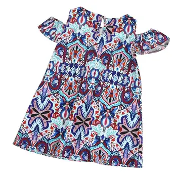Baby Girl Dress Toddler Girls Summer Baby Clothing Short Sleeve Baby Dress Floral Sundress Shoulder Print Bohemian Dress