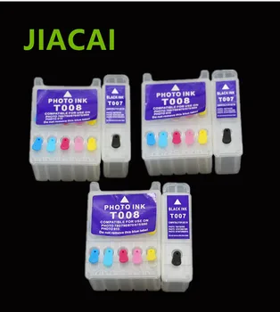 T007 T008 Compatible Refillable Ink Cartridge For Epson Photo 790 870 875DC 890 895 915 printer with ARC chips 1set