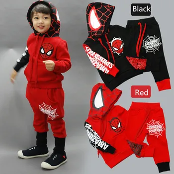 Spiderman Children Boys Girls Clothing Set Baby Sports Suits Kids 2pcs Sets Spring Autumn Clothes Hoody Pant Tracksuits