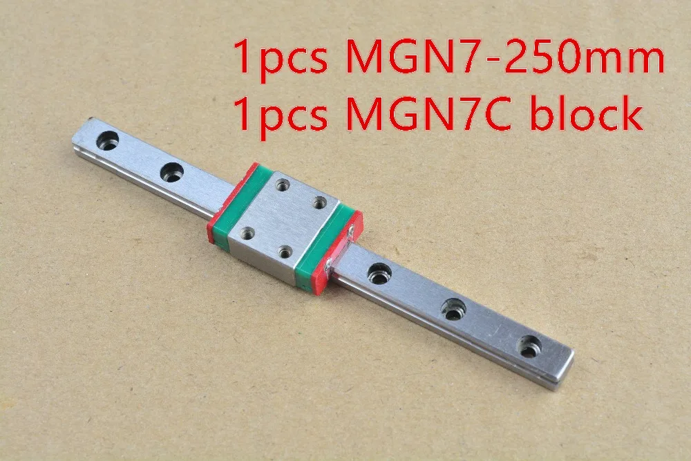 MR7 7mm linear rail guide MGN7 length 250mm with mini MGN7C or MGN7H linear block miniature linear motion guide way 1pcs