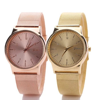 2017 new fashion gold quartz watch famous brand women clock Classic Quartz Stainless Steel Wrist Watch Bracelet relogio feminino