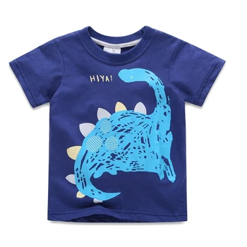Boys T Shirts Kids Clothes 2017 New Brand Baby Boy Dinosaur Tops Summer Children Cotton Short Sleeve T-shirt For 18M-6T