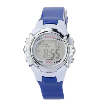 New lightweight flexible outdoor sports for children Fashion Simple Children Digital LED Quartz Alarm Date Sports Wrist Watch