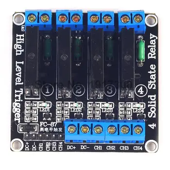 1PCS 4 Channel 5V DC Relay Module Solid State High Level OMRON SSR AVR DSP for Arduino
