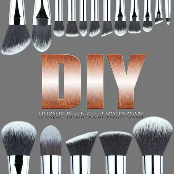 Retail JAF Custom Makeup Brush Set DIY Synthetic make up brush kit foundation brush eye shadow fan brushes eyeshadow